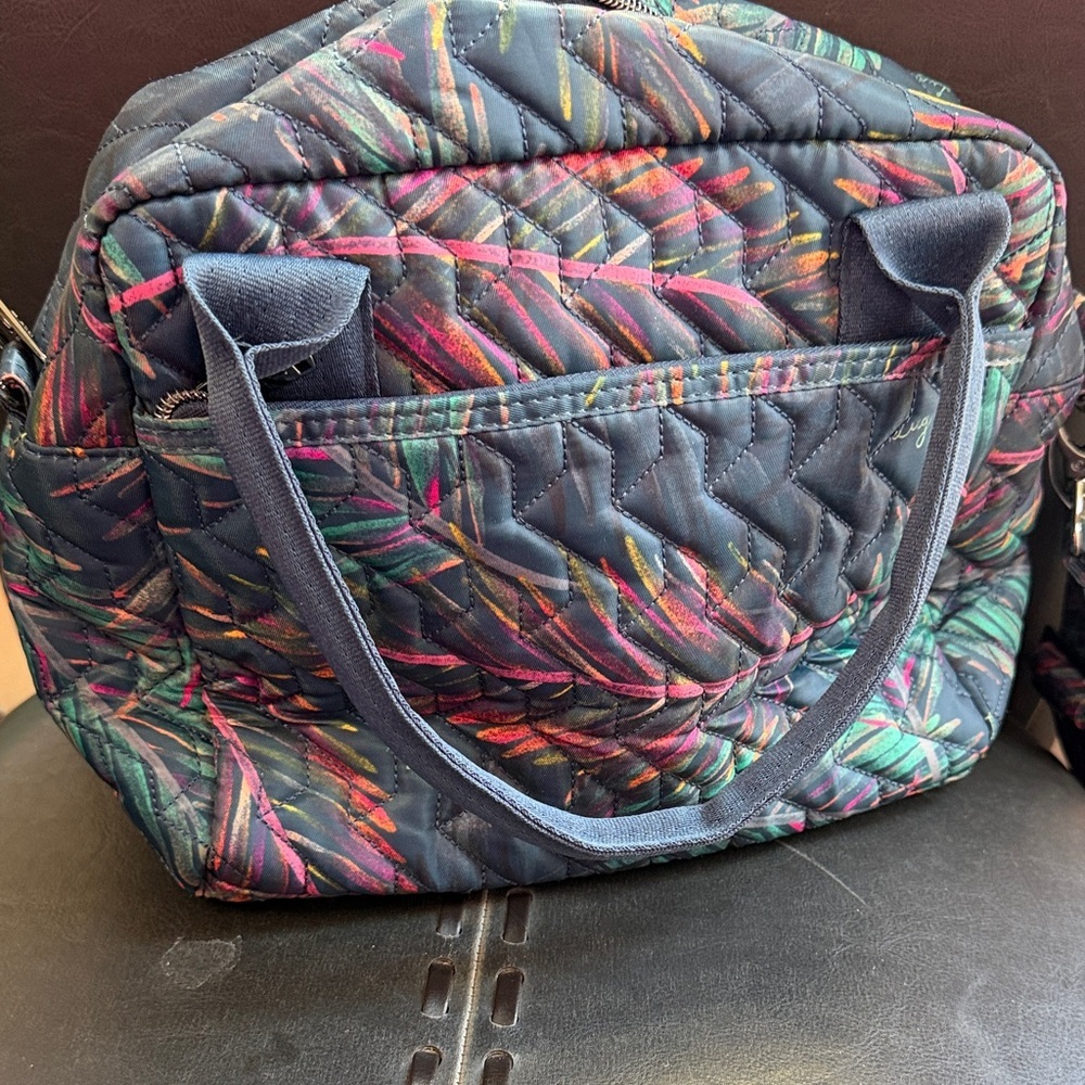 Lug Jive Tropical Multicolor Quilted Crossbody Bag. - Picture 2 of 14